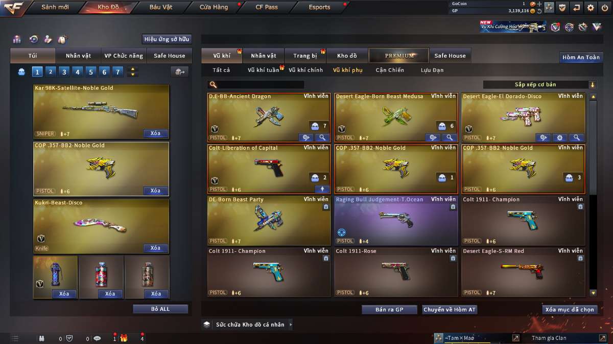 shop acc cf uy tin gia re